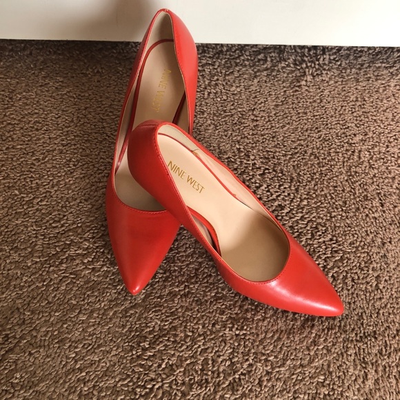Nine West Orange shoes size 7 1/2 - Picture 1 of 2